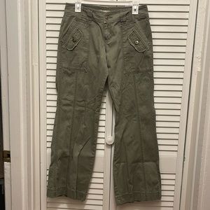 vintage natural reflections army green low waisted cargo pants